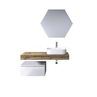 composicion bano de 4 piezas astra roble mielblanco en mdf