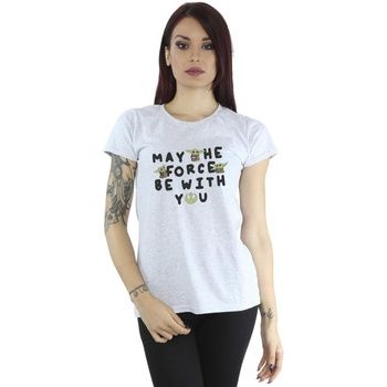 Disney Camiseta The Mandalorian May The Force Be With You para mujer