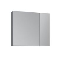 mueble de bano con espejo  - 75 x 16 x 66 cm - gris