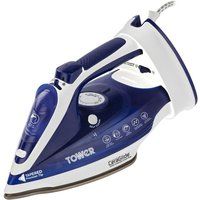 tower ceraglide t22008blu cordless steam iron - blue blue