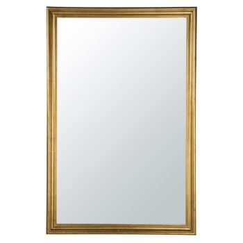 Espejo rectangular con molduras doradas