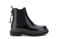 botines brillantes con elasticos efecto arrugado black