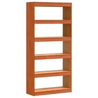 estanteria para libros  estante para libros marron cera 80 x 30 x 1675 cm