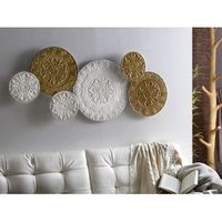 panel metal mandalas blancooro 138x60 cms 138x60x45 cms
