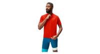 endura loop maillot de manga corta con cremallera completa rojo