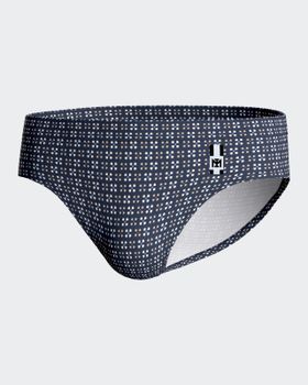 Slip de Baño con micromotivo geométrico
