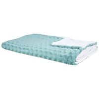manta de poliester verde claro blanco 200 x 220 cm colcha cubrecama kandilli