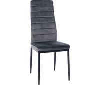 silla de comedor mayfair terciopelo gris 40x415x99 cm