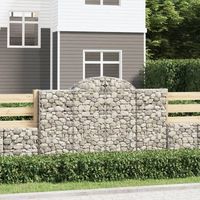 cesta gaviones  gavion para piedras  gavion decorativo forma arco hierro galvanizado 200x30x120140 cm cfw748402