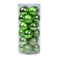 24 piezas de bolas navidenas antiaplastamiento de 3 cm 0619