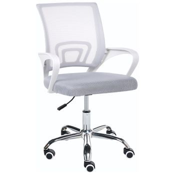 Silla De Oficina Escritorio Giratoria Con Altura Regulable Gris Solid