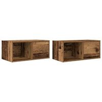 muebles de tv 2 uds 60x31x255 cm madera ingenieria envejecida vidaxl