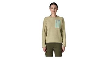 Forro polar patagonia r1 air crewneck beige mujer