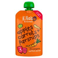 ellas kitchen 4 month carrot apple  parsnip