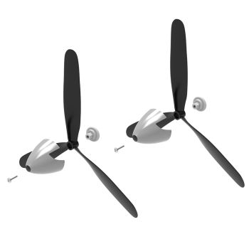 Juego de hélice de 3 palas de Eachine con conjunto de tornillos para el avión RC A6M Zero de 400 mm, accesorio de repues