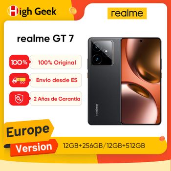 Versión para la UE del smartphone realme GT 7 5G con IA, procesador MTK Dimensity 9400e, pantalla Pro-Esports de 6000 nits, batería de 7000 mAh y carga ultrarrápida de 120 W