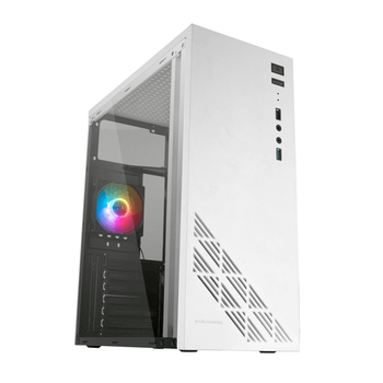 Caja MARS GAMING MC100W Caja PC ATX Ventilador 90mm FRGB Convect-Cool BlancoRGB Blanco