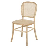 silla de comedor de fresno fsc y ratan
