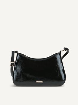 CAPRICE Handbag, black, made of Leather and textile, Size 1