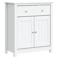 mueble de bano berg madera maciza de pino blanco 695x34x80 cm vidaxl