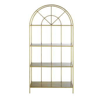 Estantería circular de metal dorado mate 90 cm
