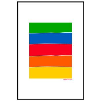 Panorama Cuadro Enmarcado Agatha Ruiz De La Prada Arcoíris Bandera 50x70 Cm
