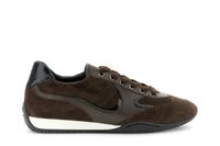zapatillas de ante con insertos elasticos dark brown 38