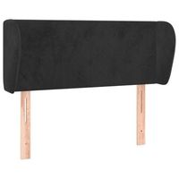 cabecero accesorio para dormir mueble dormitorio con borde lateral 93 x 23 x 7888 cm tela terciopelo negro tdl0204372