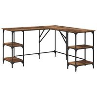 escritorio madera vieja 139 x 139 x 75 cm madera de ingenieria vidaxl