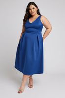 yours london vestido azul cobalto sin mangas mujer curvy y tallas grandes yours london