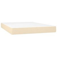 colchon de muelles ensacados firmeza media tela color crema 140x200x20 cm vidaxl