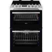 zanussi zcv69068xe 60 cm electric ceramic cooker - stainless steel stainless steel
