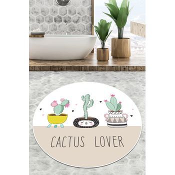 Alfombra De Baño Pink Cactus Djt (200 Cm) Multicolor