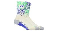 calcetines asics performance run crew blanco verde violeta