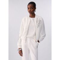 liu jo jersey sudadera con cremallera y bordados joya para mujer