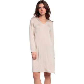 Admas Vestido Camisón de manga larga Lisos para mujer
