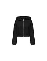 chaqueta only onlscarlett ls elastic zip hood swt noos mujer black