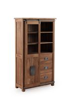 vitrina de madera maciza de acacia reciclada