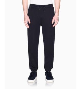 A|X Armani Exchange para hombre. XM002447AF22124UB101 Pantalón Diagonal marino (L), Casual, Deportivo, Algodón