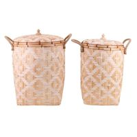 cesta de bambu con tapa 51cm