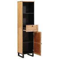 mueble de cuarto de bano con estante marron 38 x 33 x 160 cm
