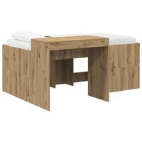 cama alta para ninos con escritorio roble artisan vidaxl