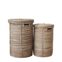cestas de ratan beige  lote de 2 