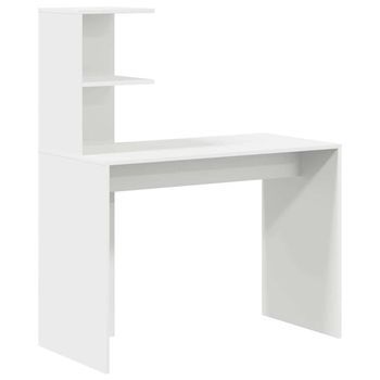 Escritorio | Mesa De Trabajo Con Estante 102 X 50 X 124 Cm Madera De Ingeniería