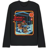 steven rhodes camiseta manga larga satan is waitin para mujer
