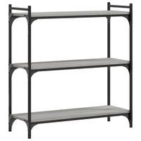 estanteria  libreria 3 estantes madera gris sonoma 80x30x86 cm
