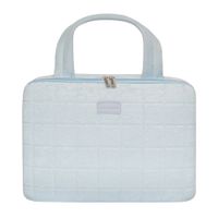 neceser maquillaje colgante poliester tejido terry azul