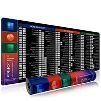 alfombrilla de raton exco para atajos de oficina alfombrilla de raton grande y extendida para teclado para excel word powerpoint alfombrilla de escritorio para juegos con borde cosido