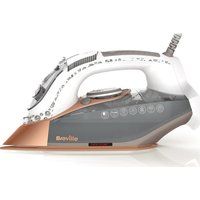 breville diamondxpress vin401 steam iron - white  rose gold white