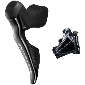 Shimano Dura-Ace Di2 R9170 Hydraulic Disc Brake STI Lever with Flat Mount Caliper - Left/Rear